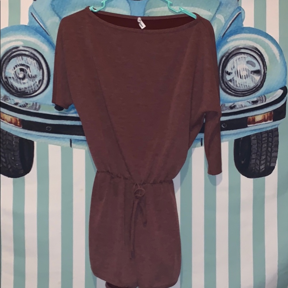 plum/red color romper
